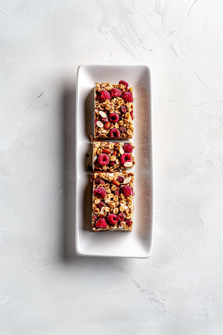Keto Raspberry Almond Granola Bars Ready to Eat