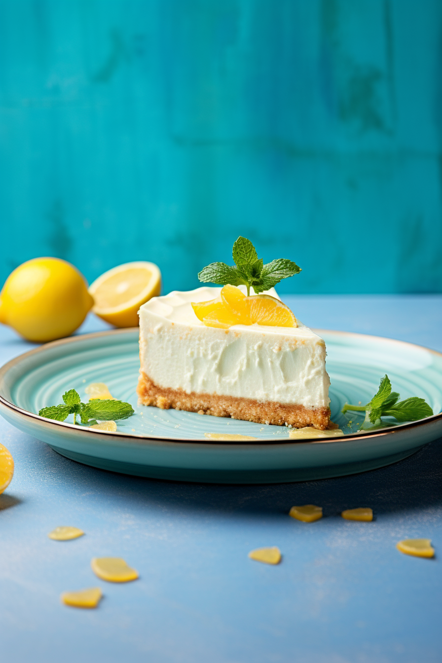 Keto Ricotta and Lemon Zest Cheesecake Ready to Serve
