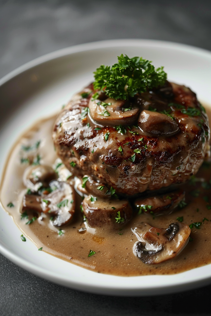Preparing Keto Salisbury Steak