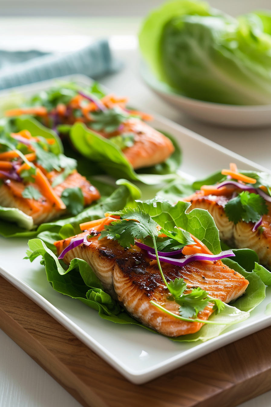 Keto Salmon Tacos Ready to Serve