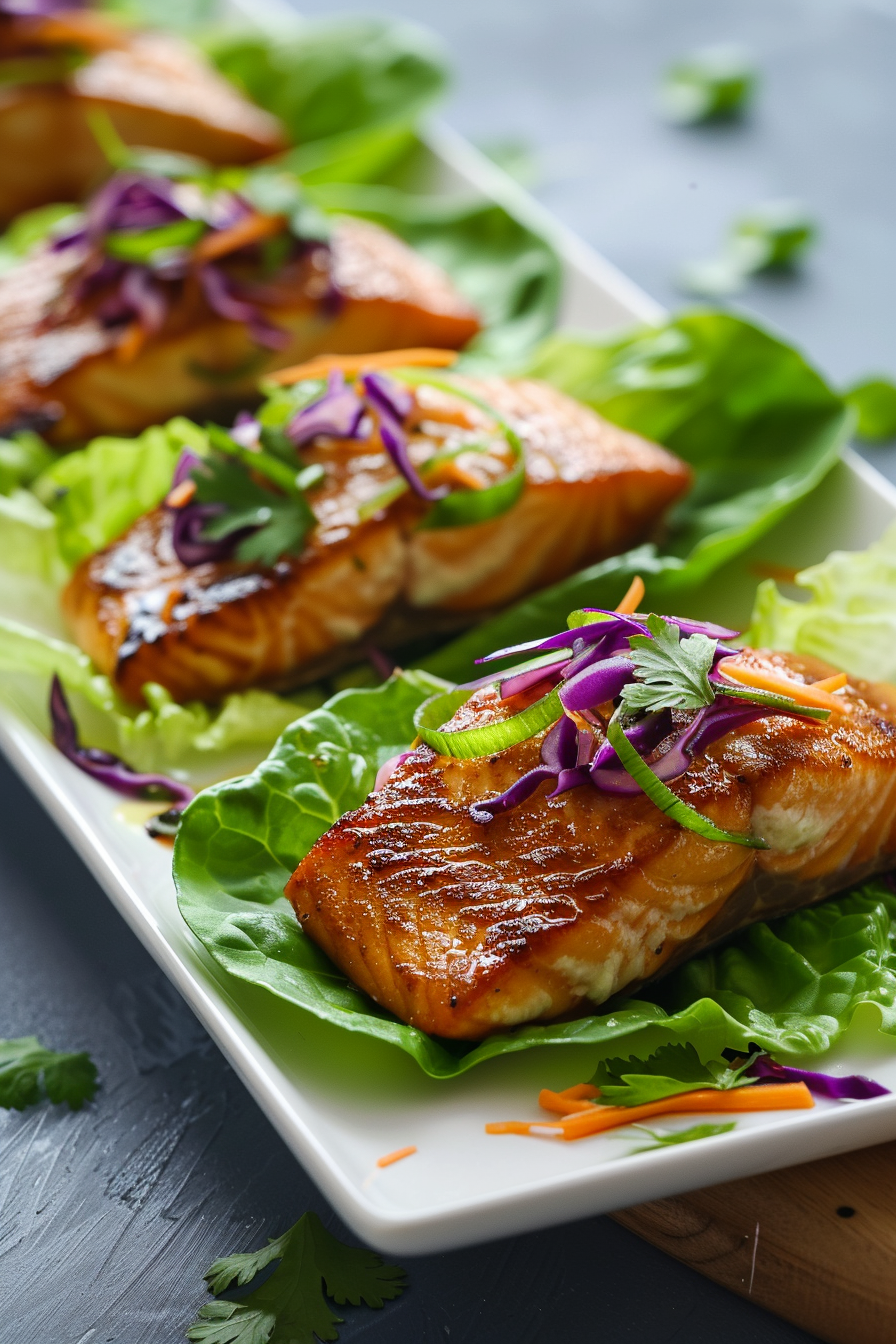 Preparing Keto Salmon Tacos