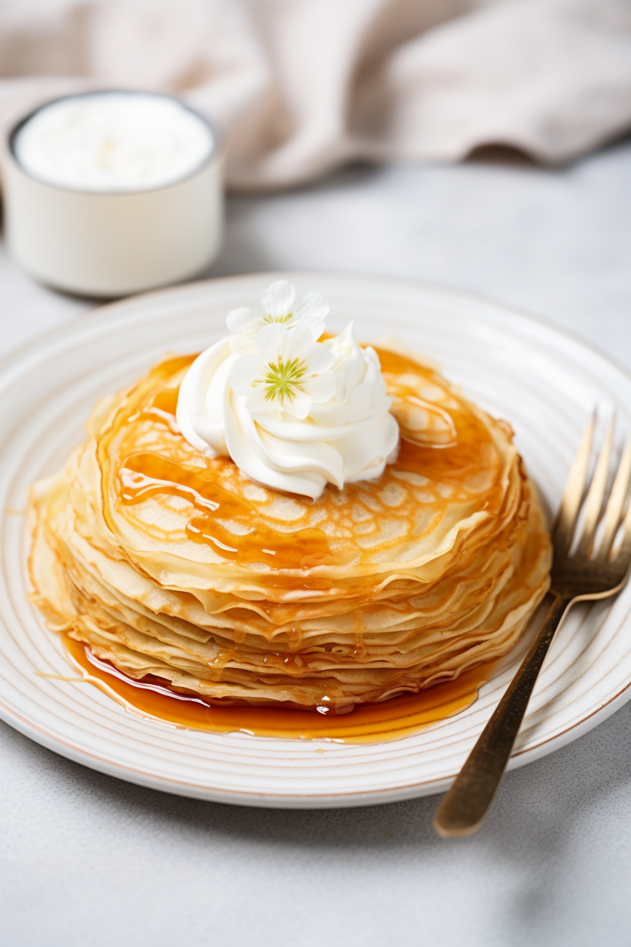 Keto Salted Caramel Whipped Cream Filled Crepes_003