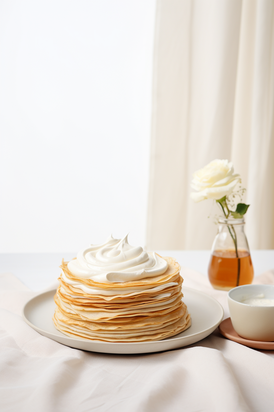 Keto Salted Caramel Whipped Cream Filled Crepes
