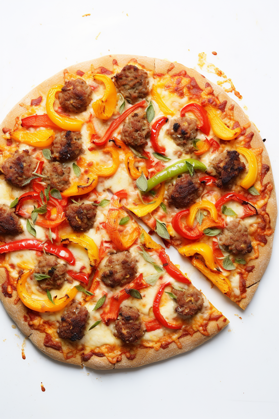 Keto Sausage and Peppers Pizza