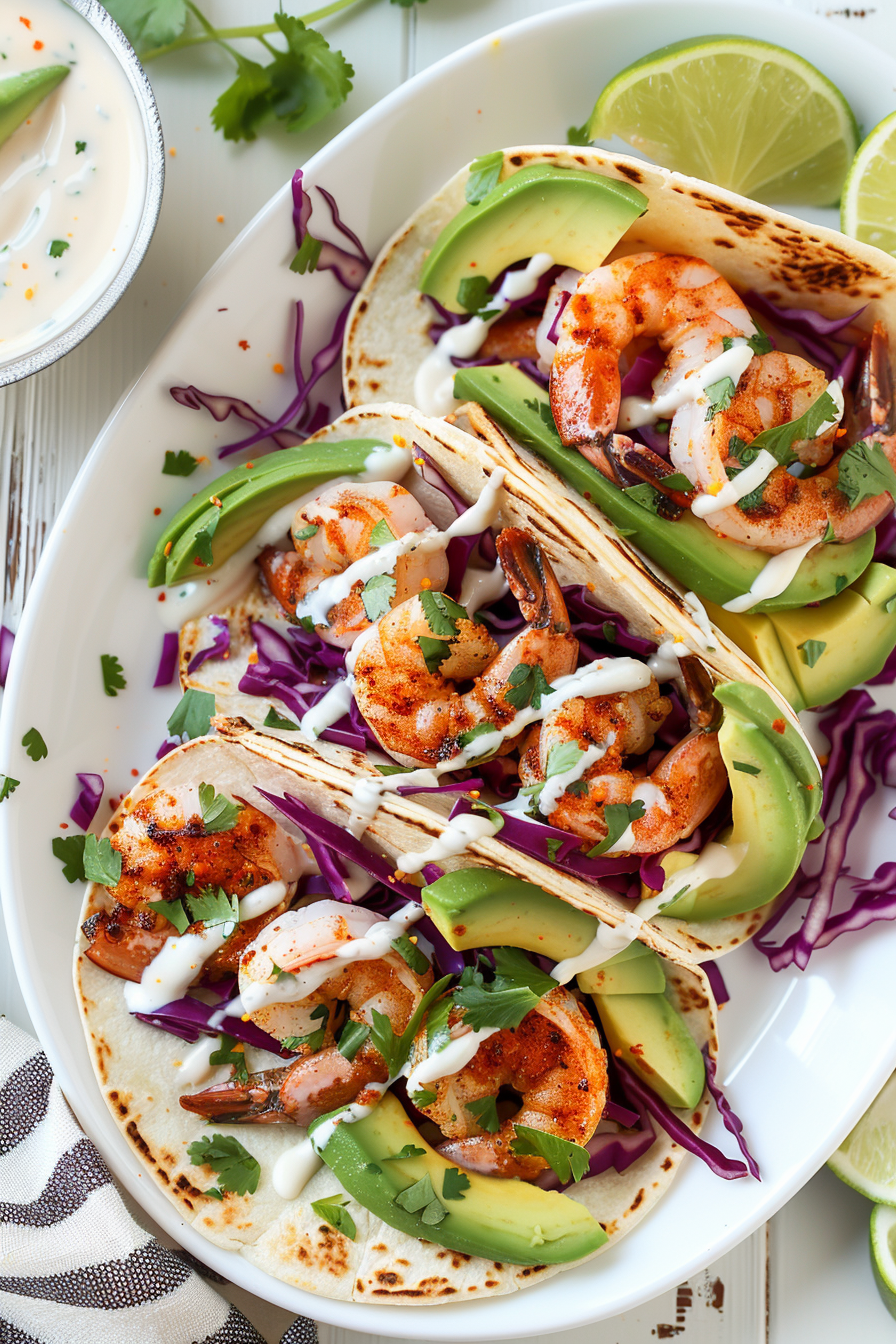 Keto Shrimp Tacos Ready to Serve