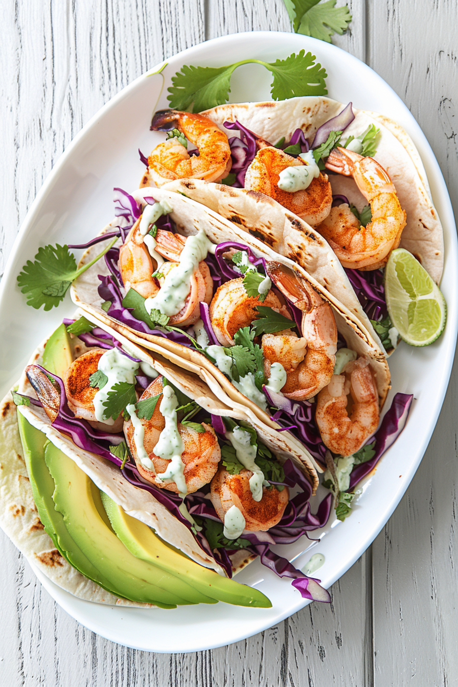 Preparing Keto Shrimp Tacos