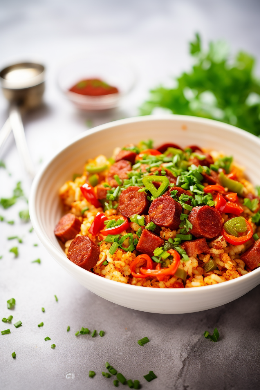 Keto Spanish Cauliflower Rice with Chorizo