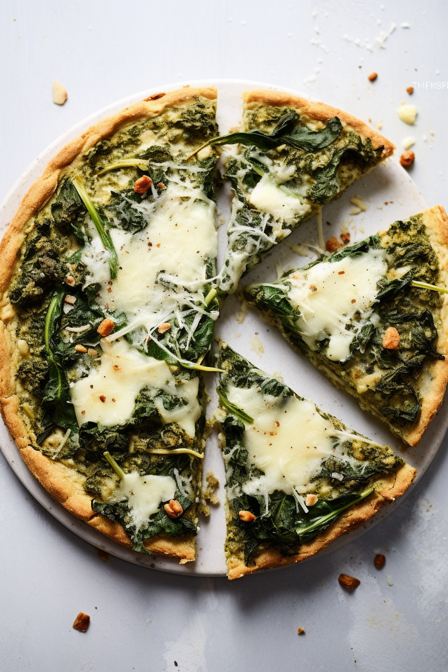 Keto Spinach Artichoke Pizza