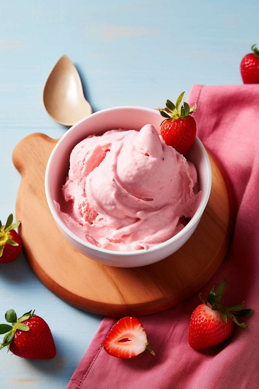 Keto Strawberry Cheesecake Ice Cream