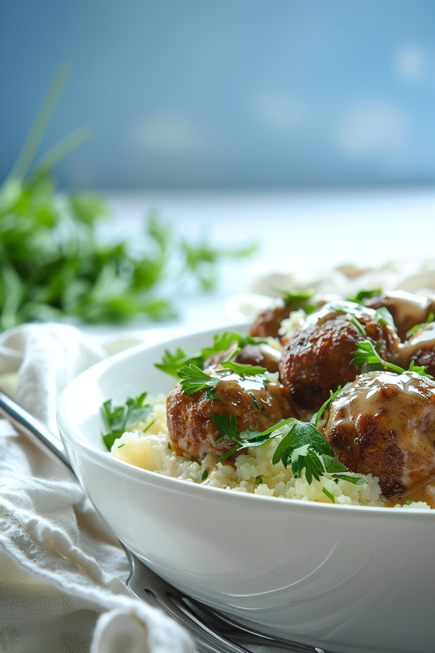 Keto Swedish Meatballs in Cream Sauce