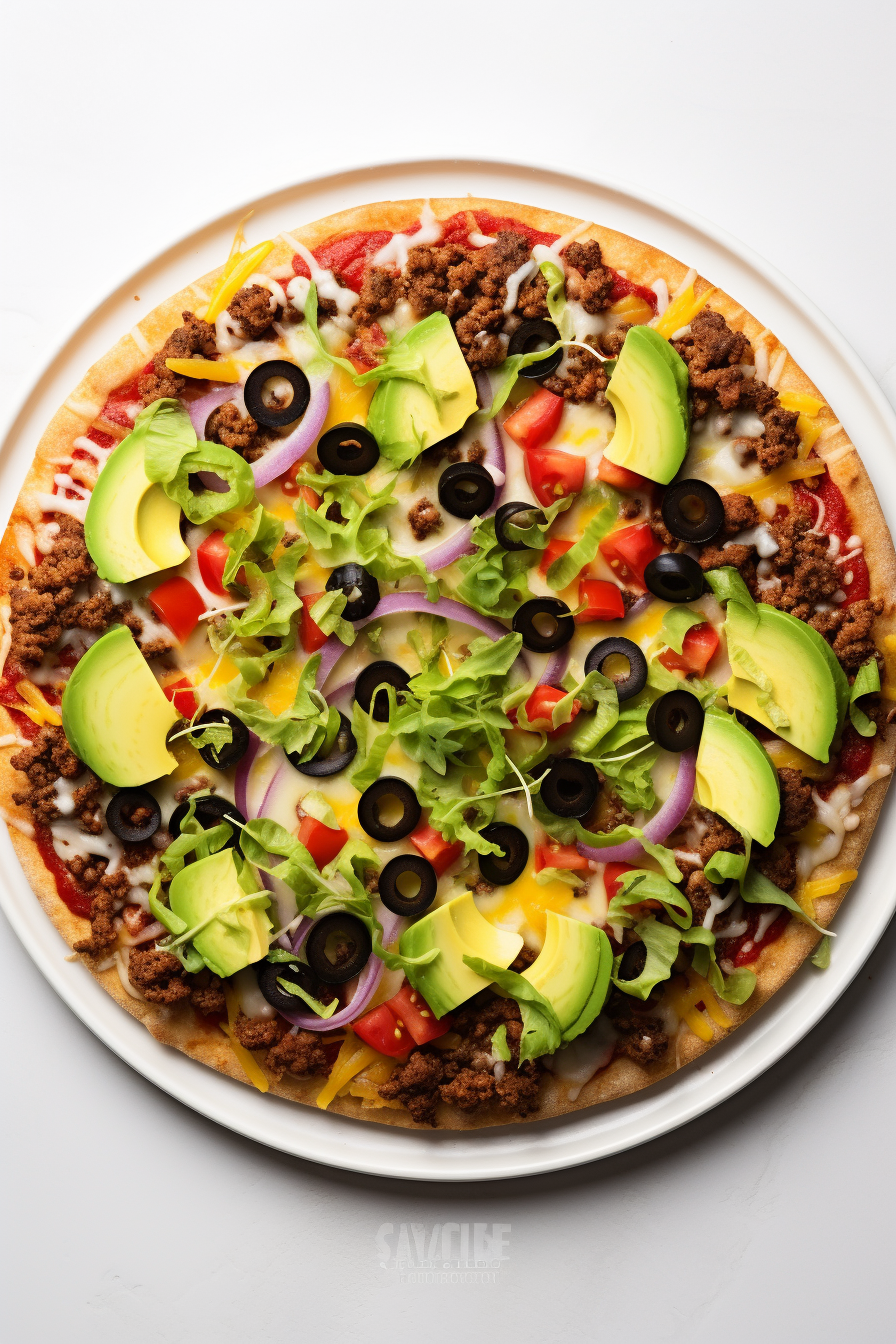 Keto Taco Pizza with Toppings