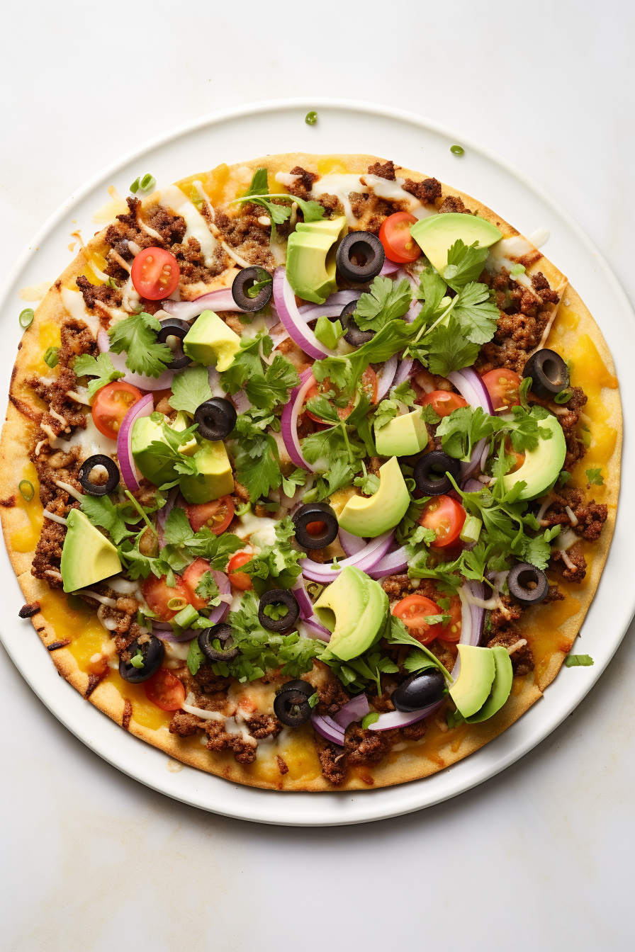 Keto Taco Pizza with Spicy Ground Beef