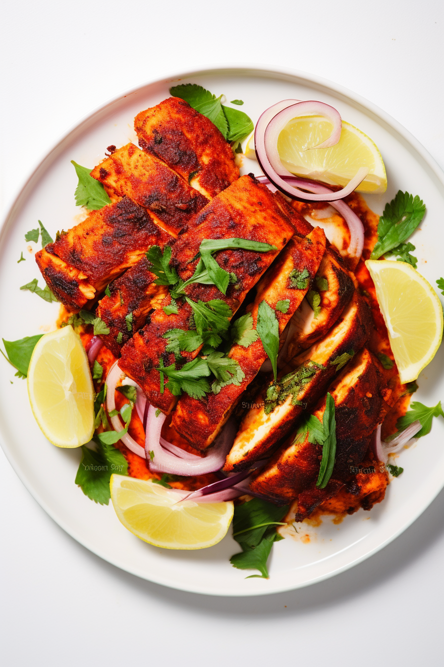 Marinating Keto Tandoori Chicken