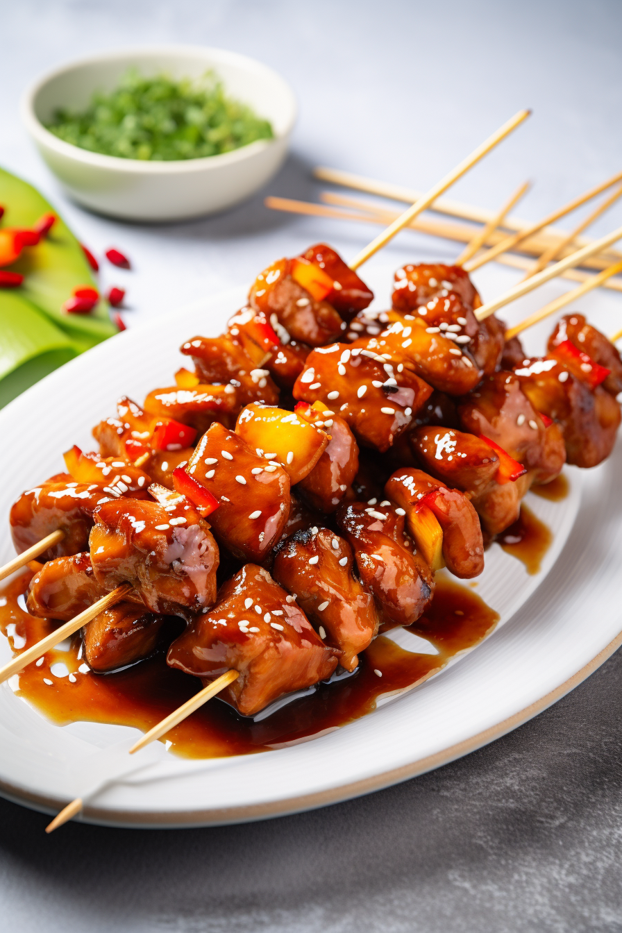 Keto Teriyaki Chicken Skewers with Sugar-Free Glaze
