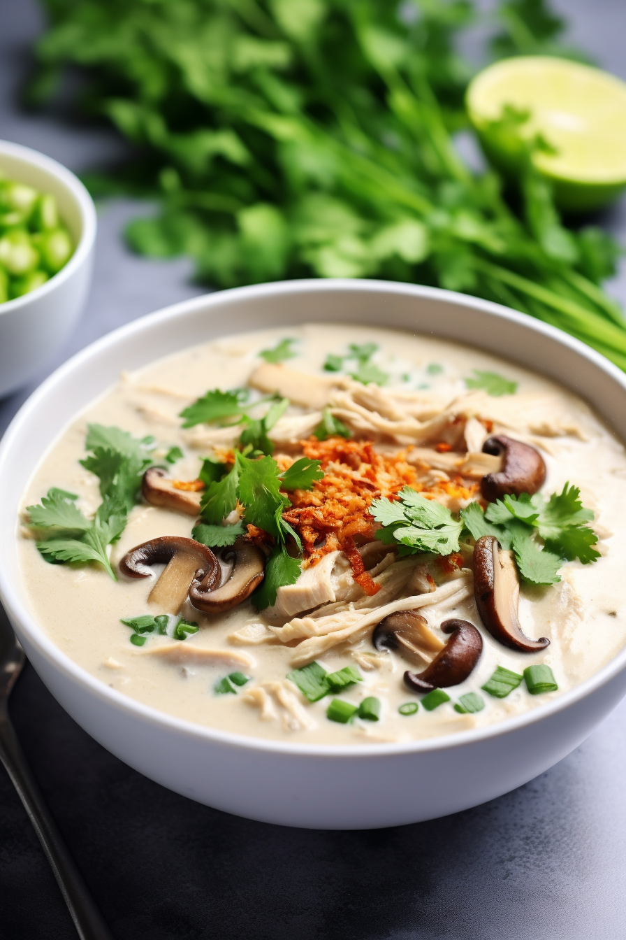 Keto Thai Coconut Chicken Soup