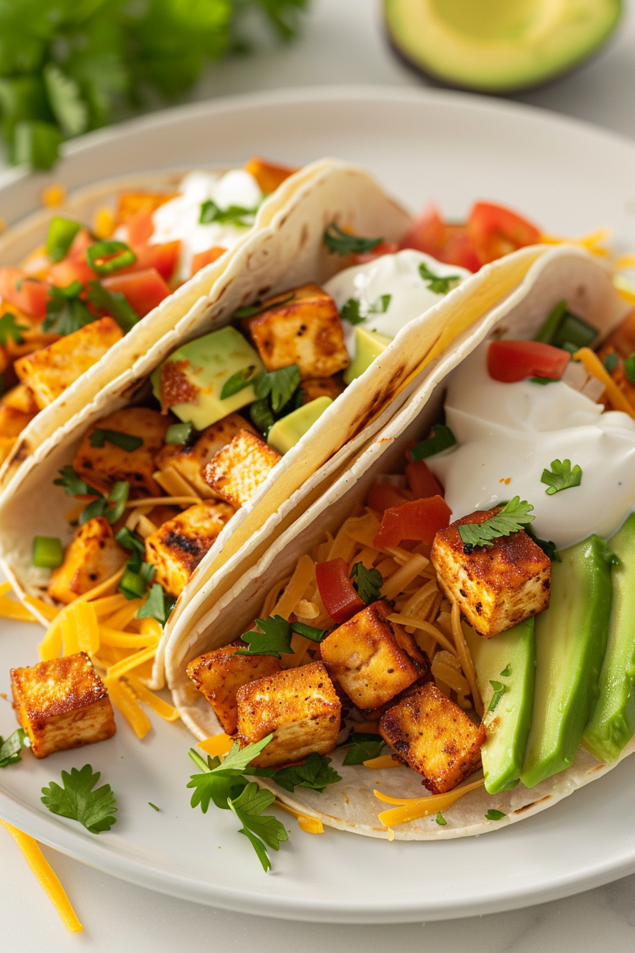 Keto Tofu Tacos Ready to Serve