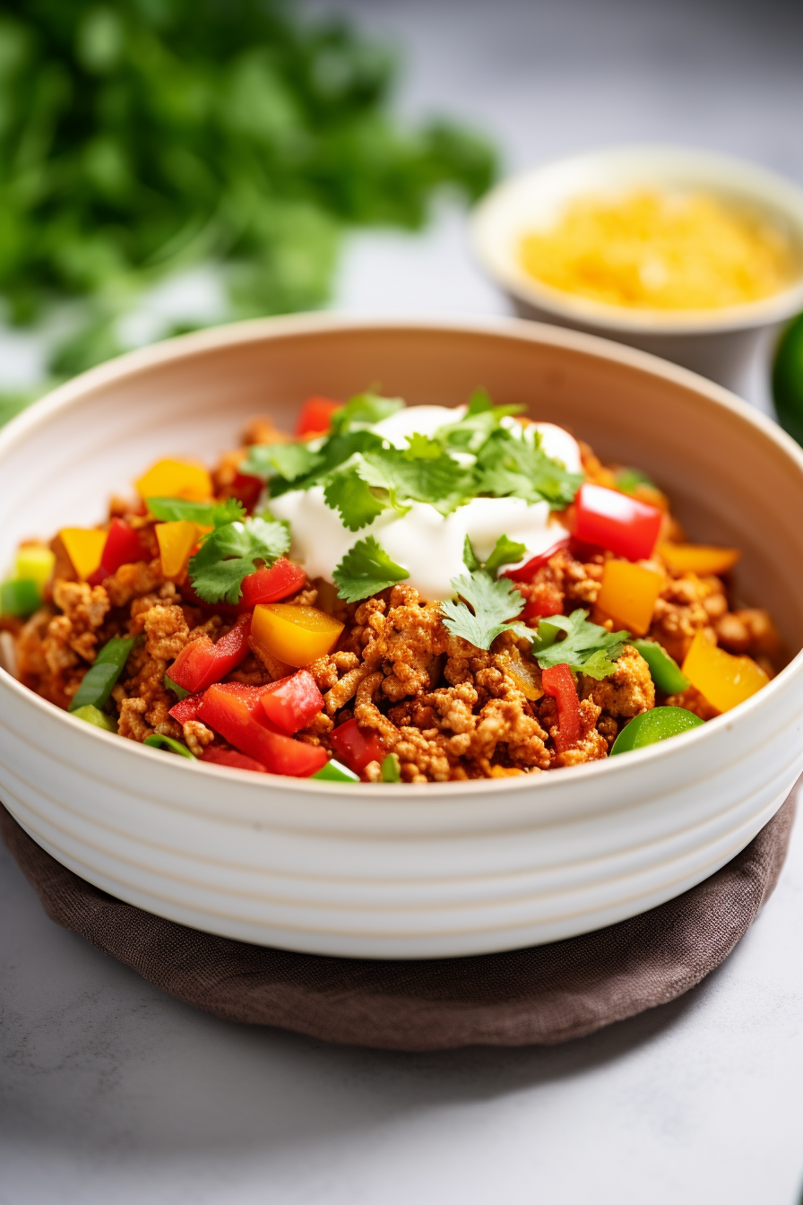 Keto Turkey and Bell Pepper Chili Cooking