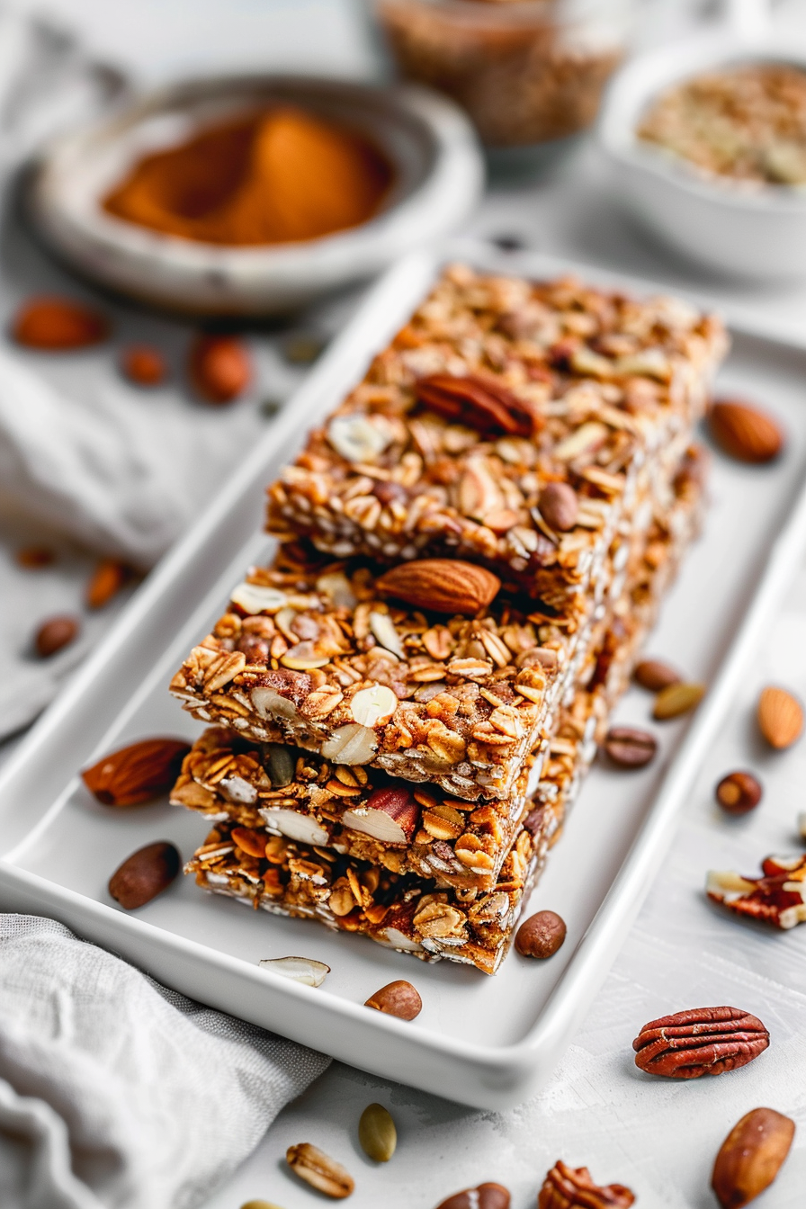 Keto Vanilla Latte Granola Bars Baking