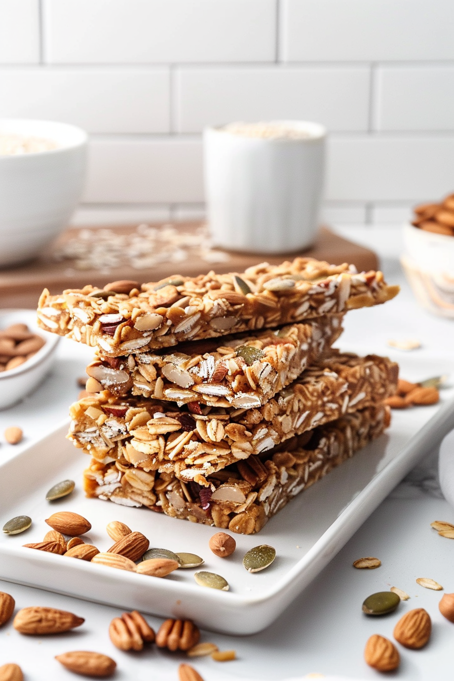 Ingredients for Keto Vanilla Latte Granola Bars