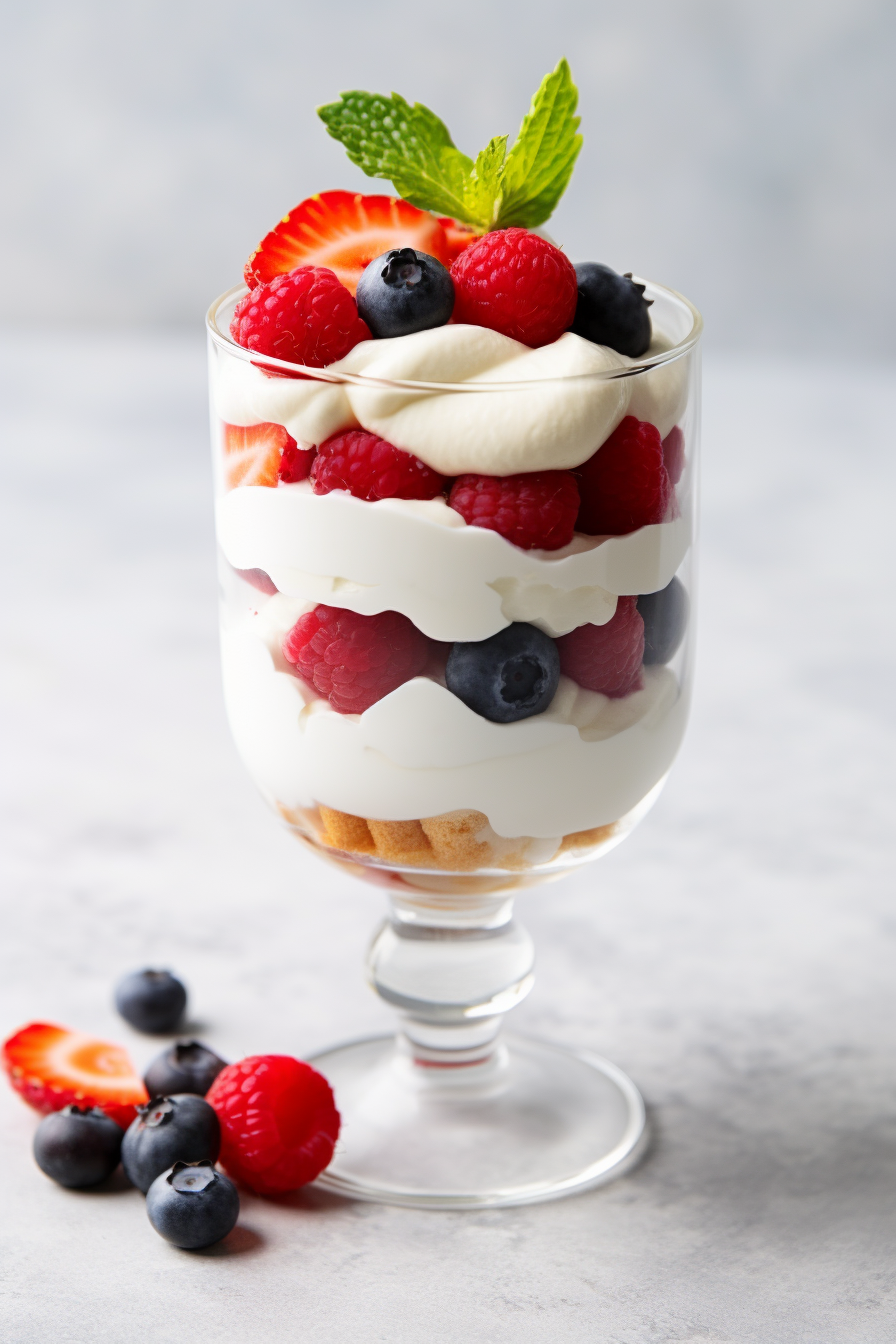 Keto Vanilla Whipped Cream Berry Parfait
