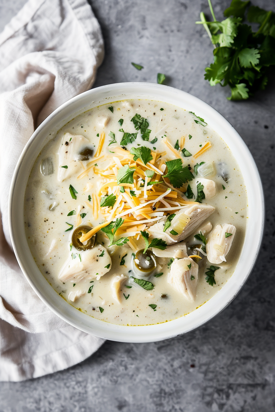 Keto White Chicken Chili Cooking