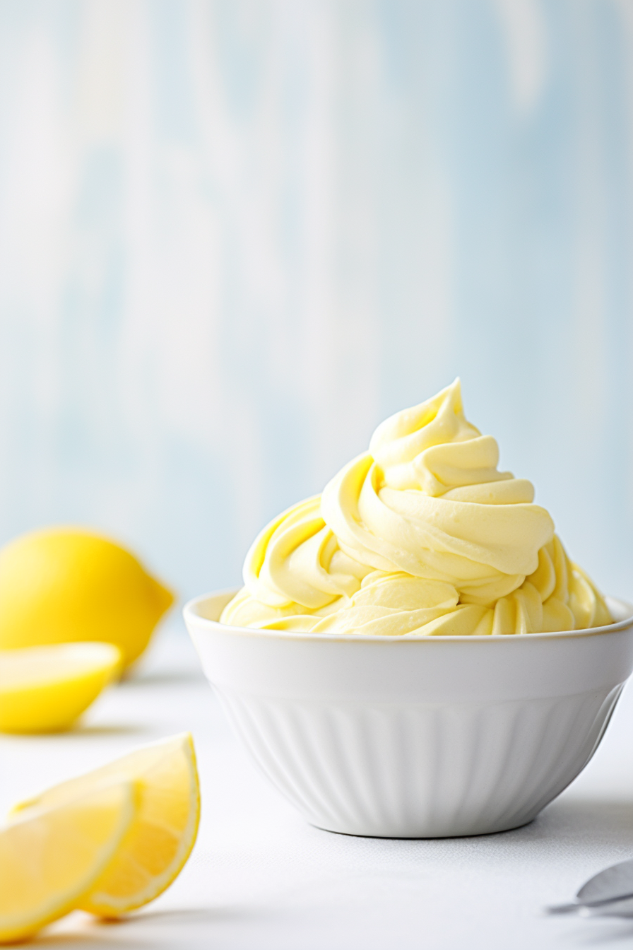 Lemon Curd Keto Ice Cream in the Making
