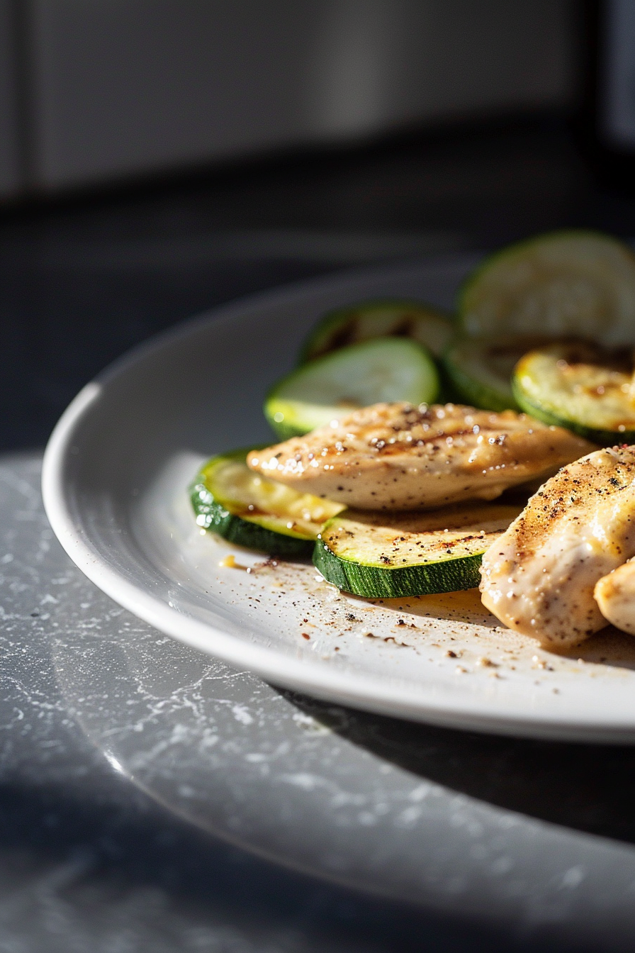 Cooking Lemon Pepper Chicken and Zucchini