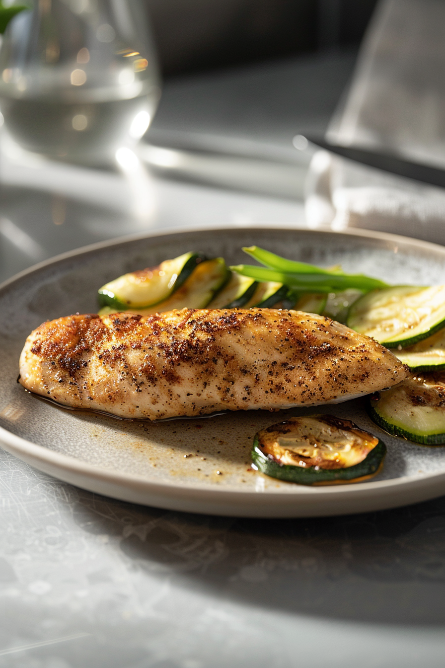 Lemon Pepper Chicken with Sauteed Zucchini