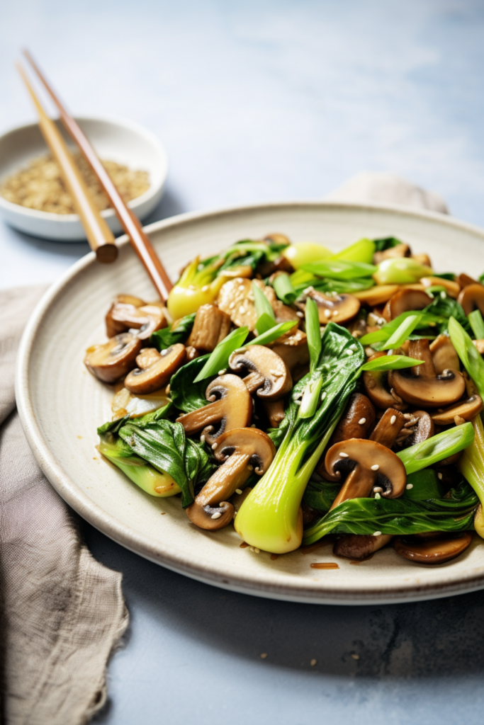 Low-Carb Asian Bok Choy and Mushroom Stir-Fry_001