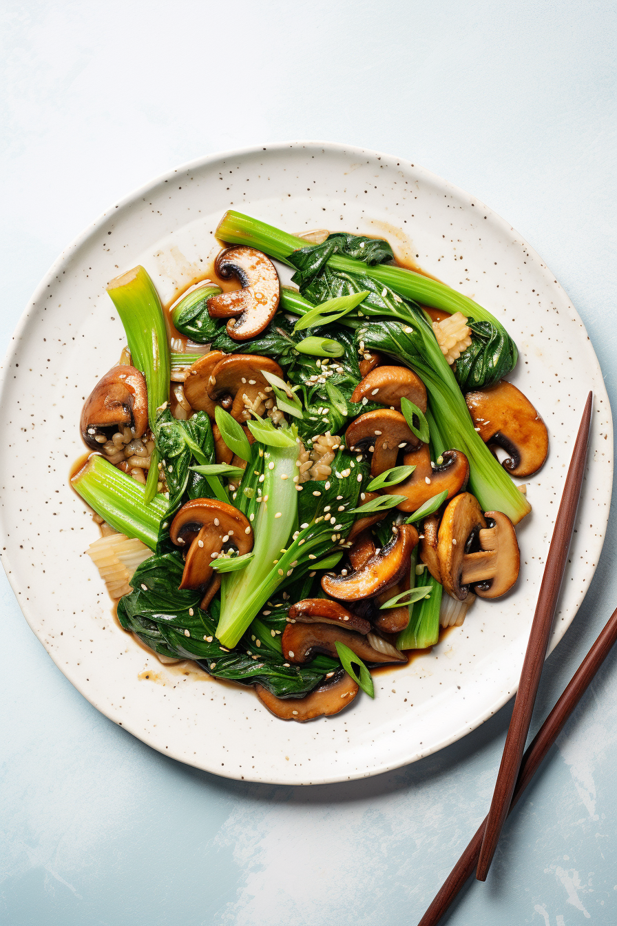 Low-Carb Asian Bok Choy and Mushroom Stir-Fry