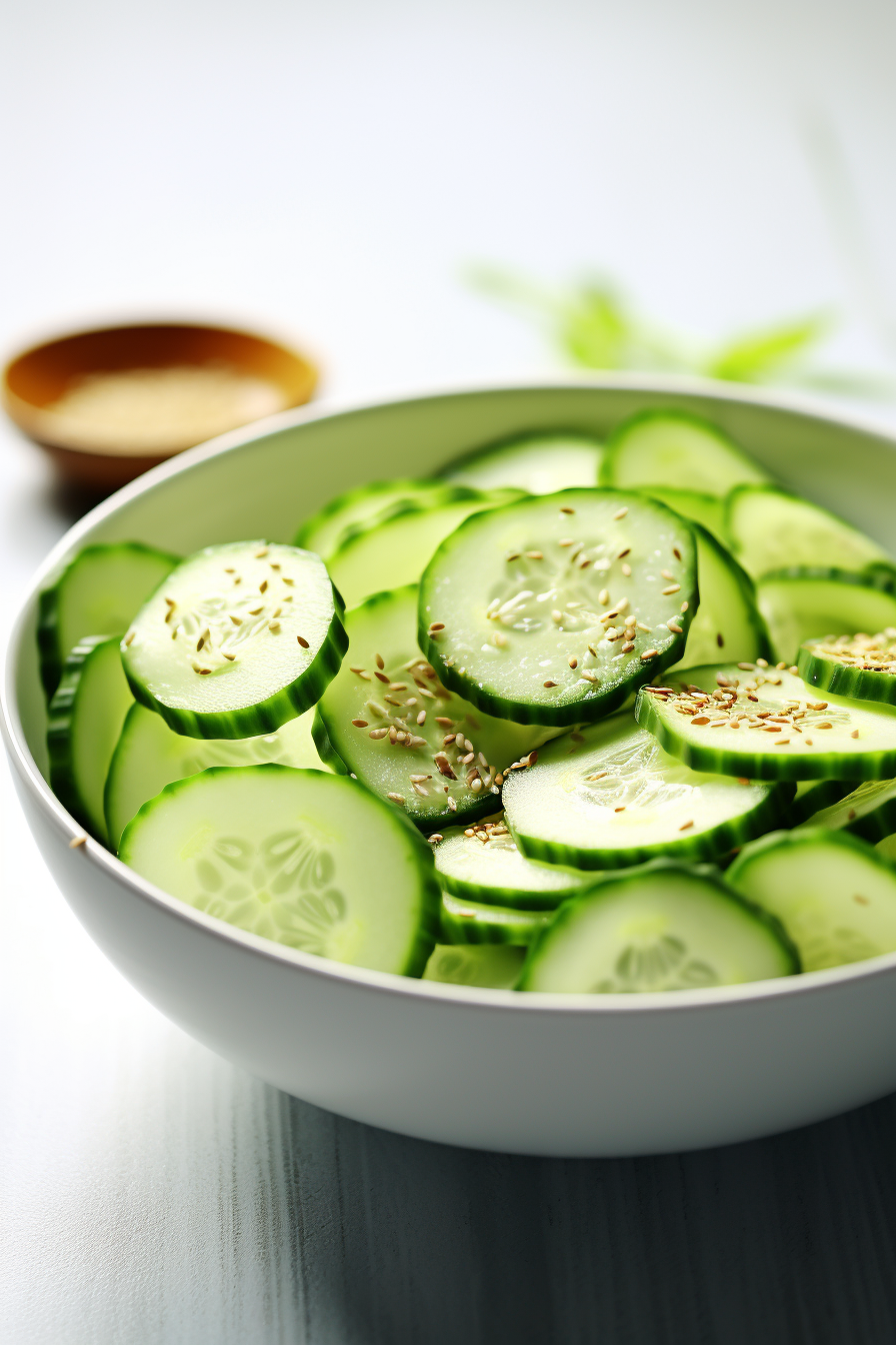 Low-Carb Asian Cucumber Salad with Sesame Dressing