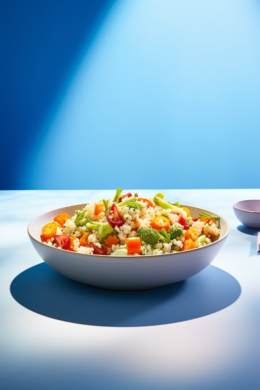 Keto Cauliflower Fried Rice Preparation