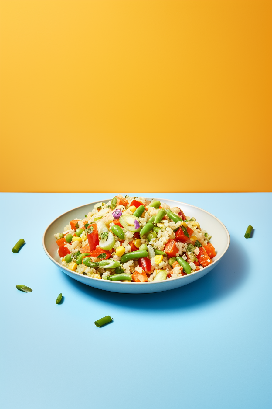Low-Carb Cauliflower Fried Rice with Mixed Vegetables