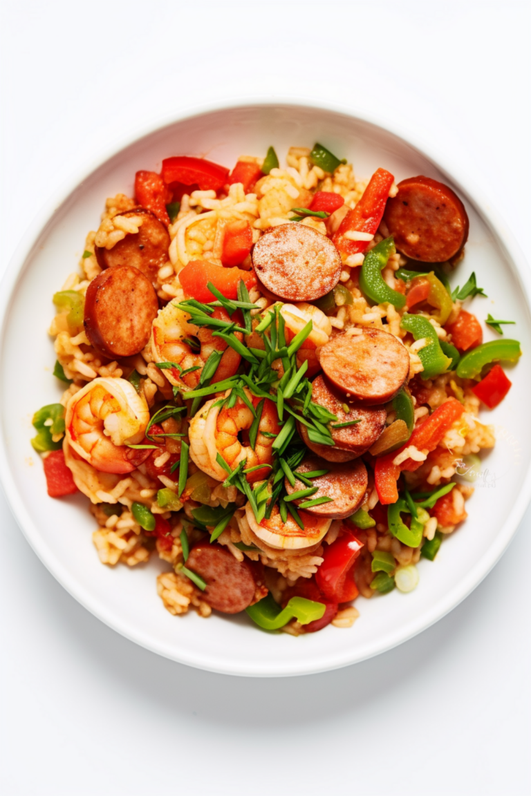 Mouthwatering LowCarb Cauliflower Rice Jambalaya with Andouille Sausage Recipe