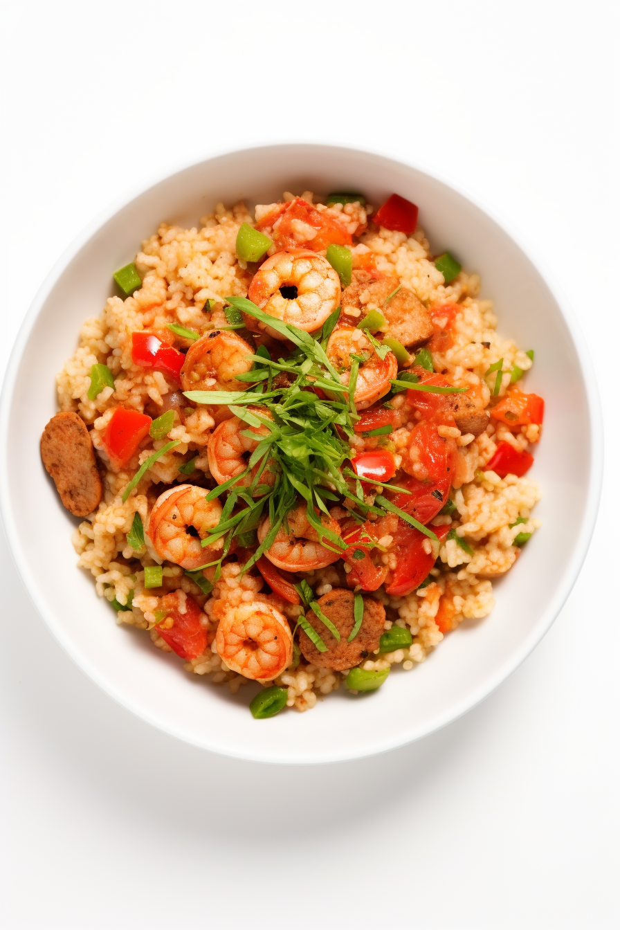 Ingredients for Low-Carb Cauliflower Rice Jambalaya