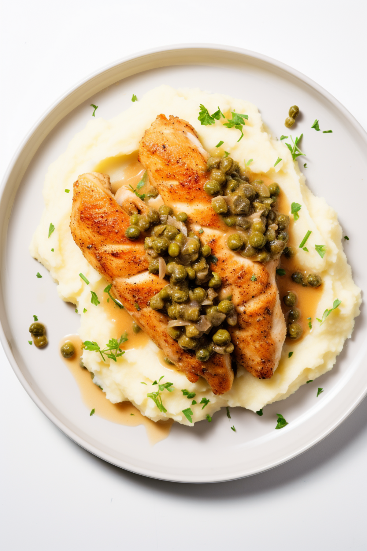 Low-Carb Chicken Breast Piccata with Cauliflower Mash_001