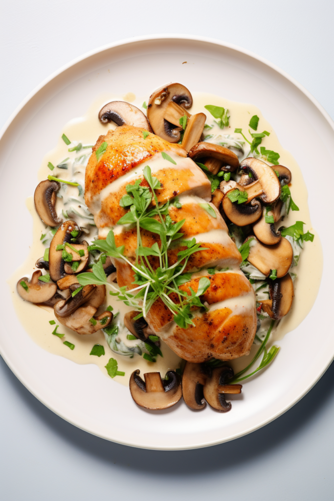 Low-Carb Chicken Breast with Creamy Mushroom Sauce_001