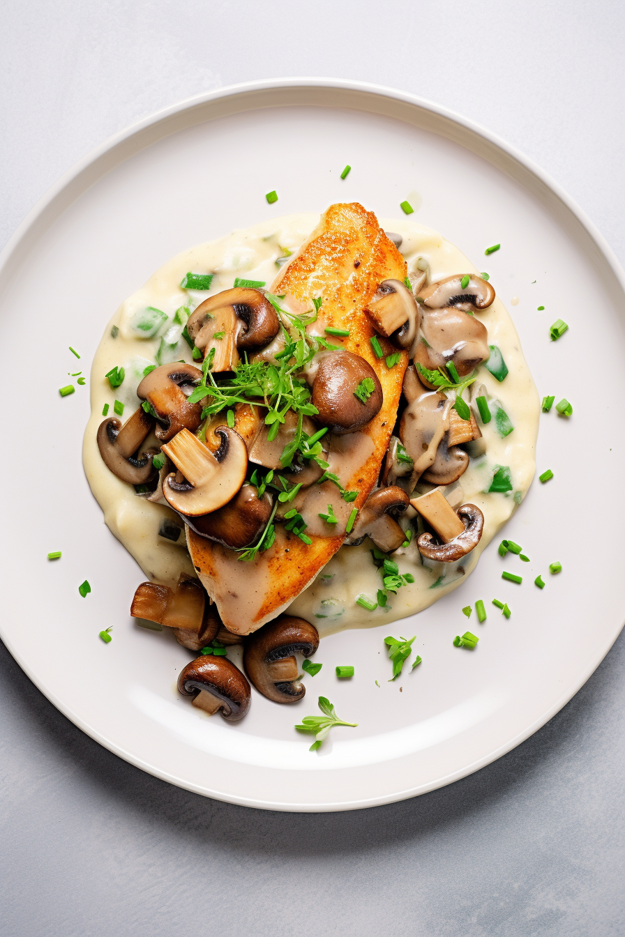 Low-Carb Chicken Breast with Creamy Mushroom Sauce