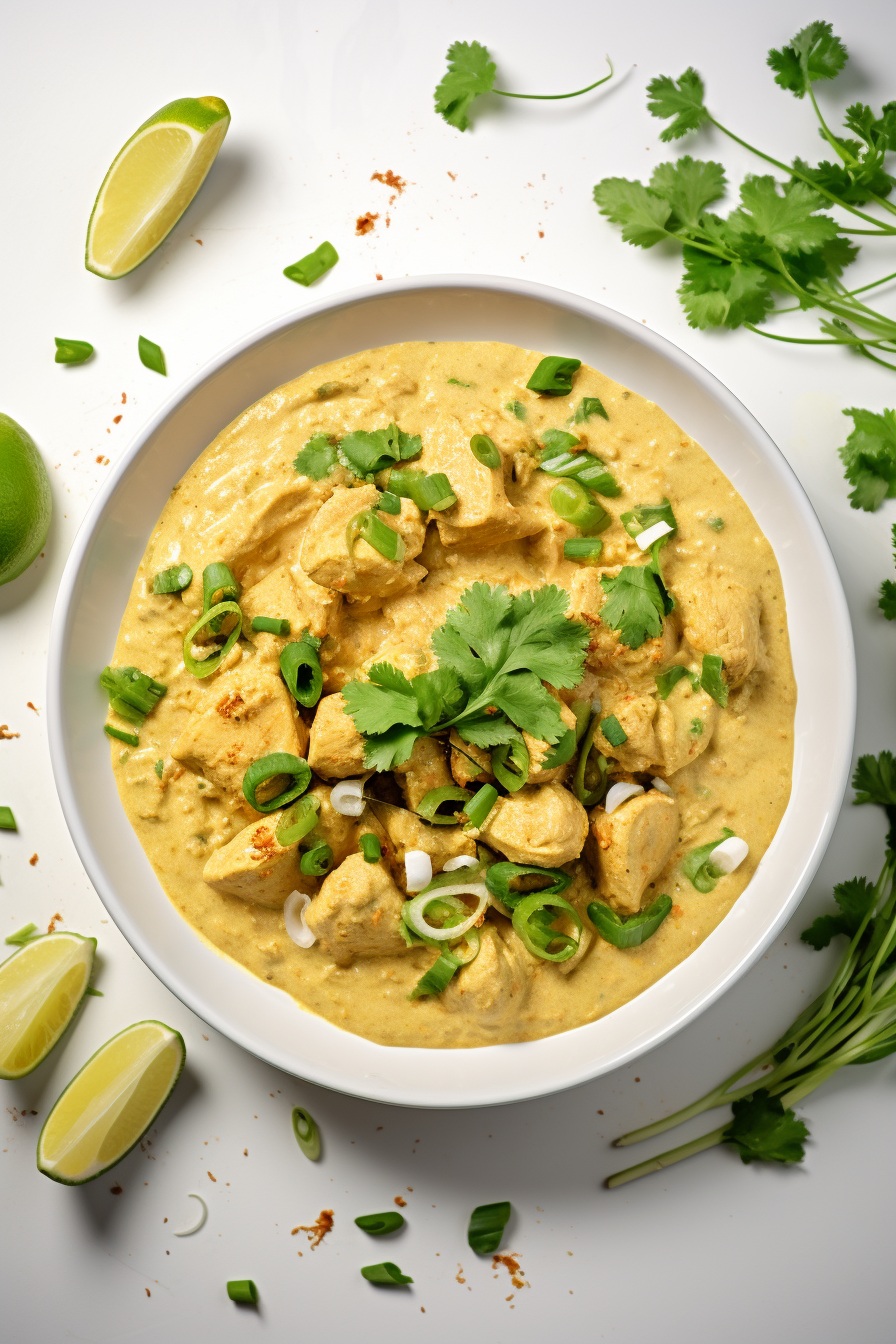 Serving Low-Carb Indian Chicken Korma