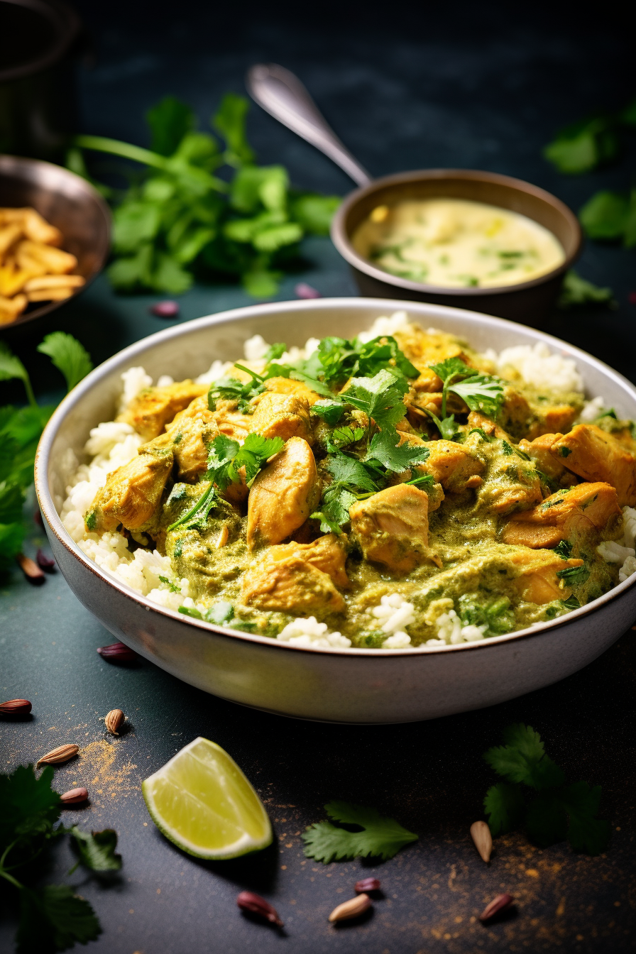 Keto Chicken Korma Preparation