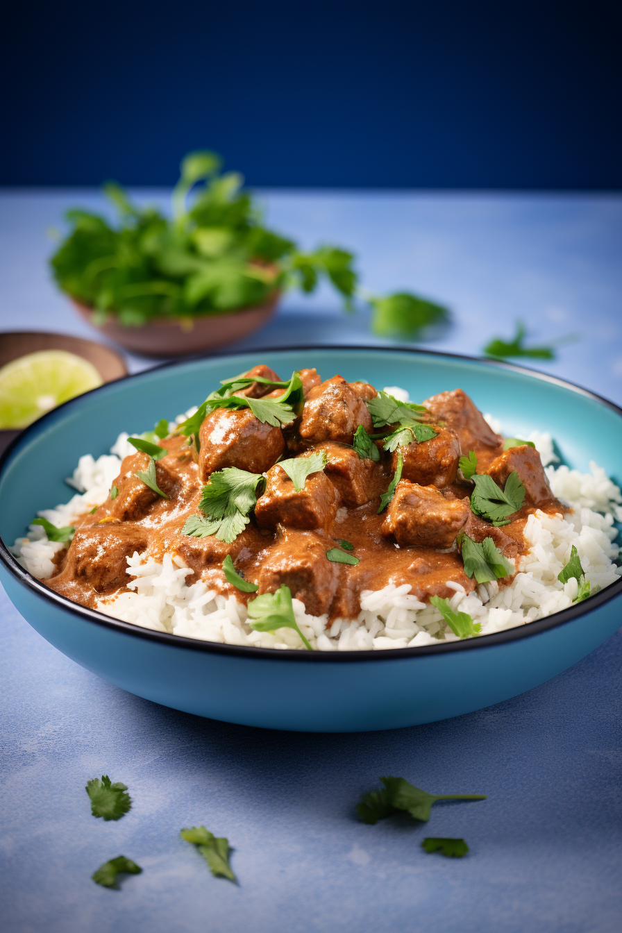 Low-Carb Lamb Rogan Josh with Cauliflower Rice