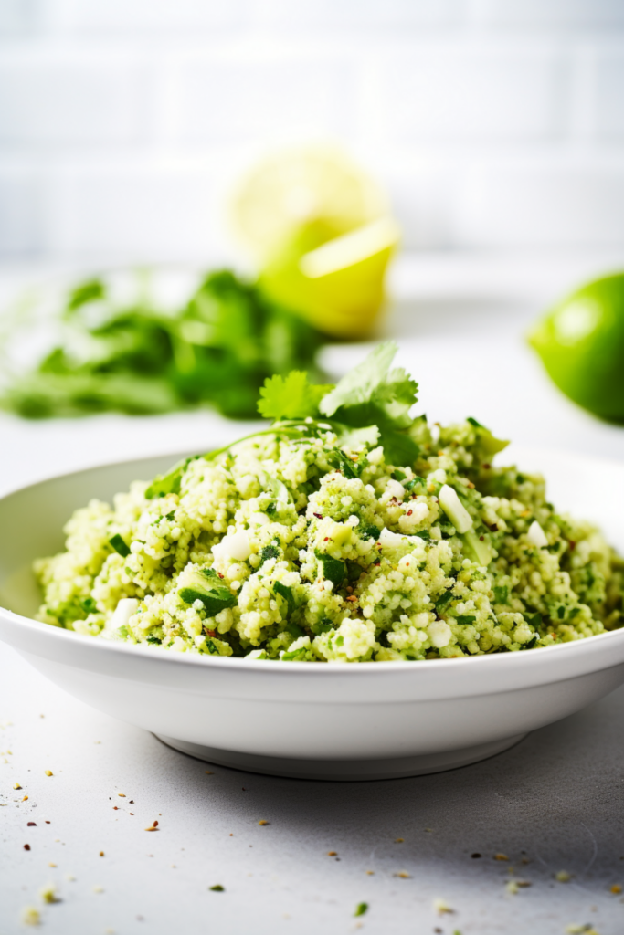 Low-Carb Mexican Cauliflower Rice with Avocado and Cilantro_001