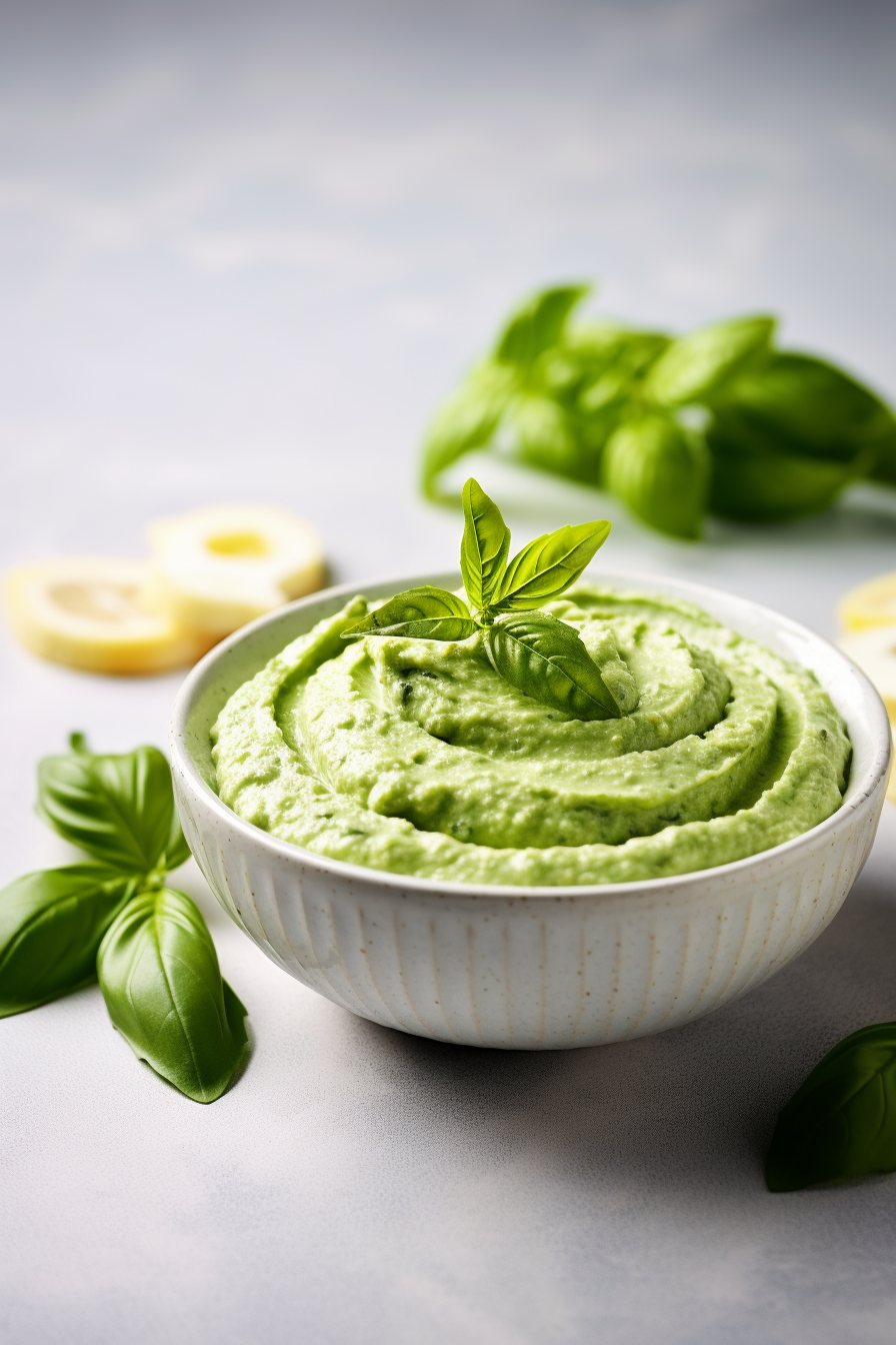 Low-Carb Ricotta and Pesto Dip