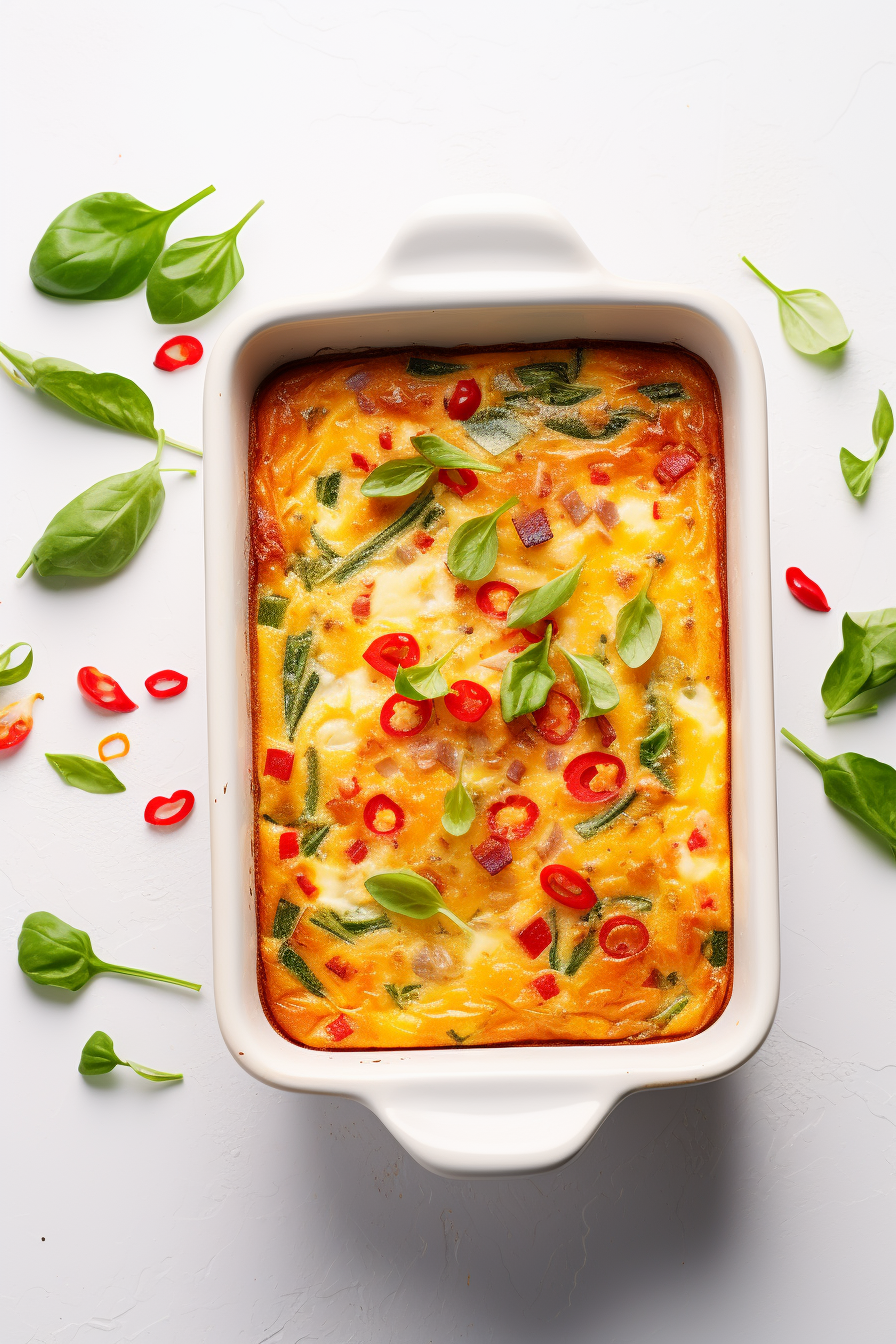Low-Carb Ricotta, Bacon, and Egg Breakfast Casserole