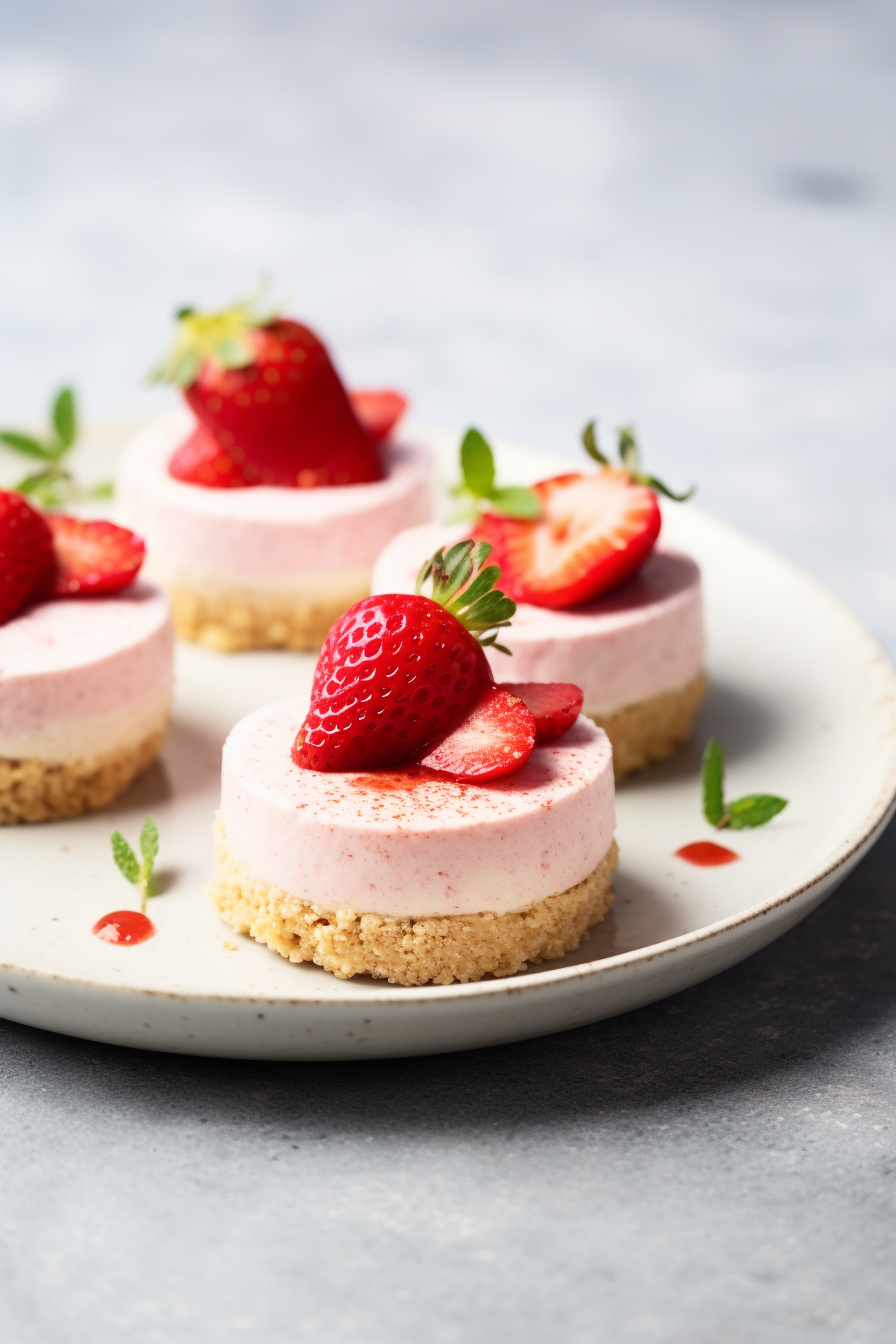Strawberry Whipped Cream Mini Cheesecakes Preparation