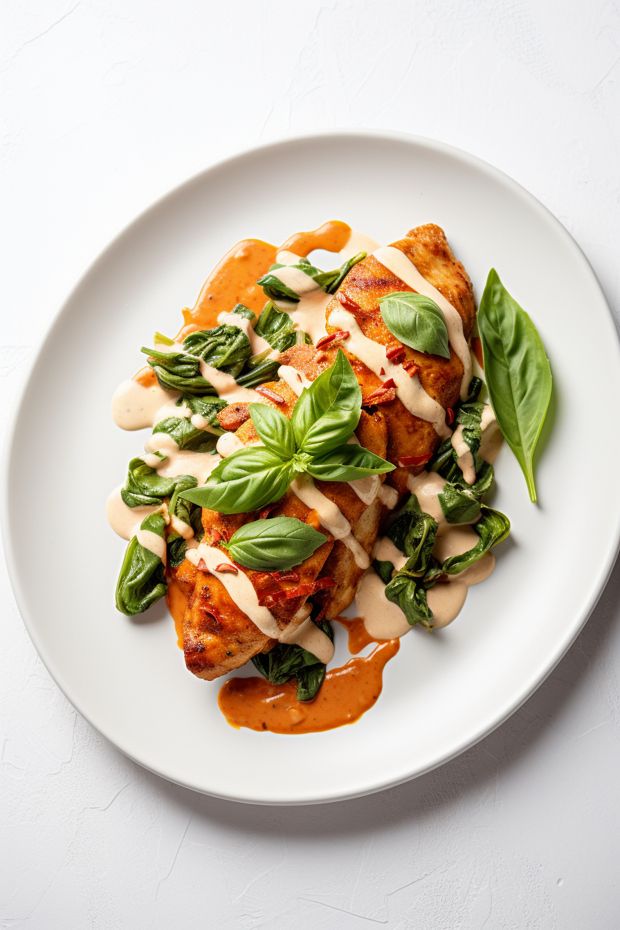 Low-Carb Sun-Dried Tomato and Basil Chicken Breast