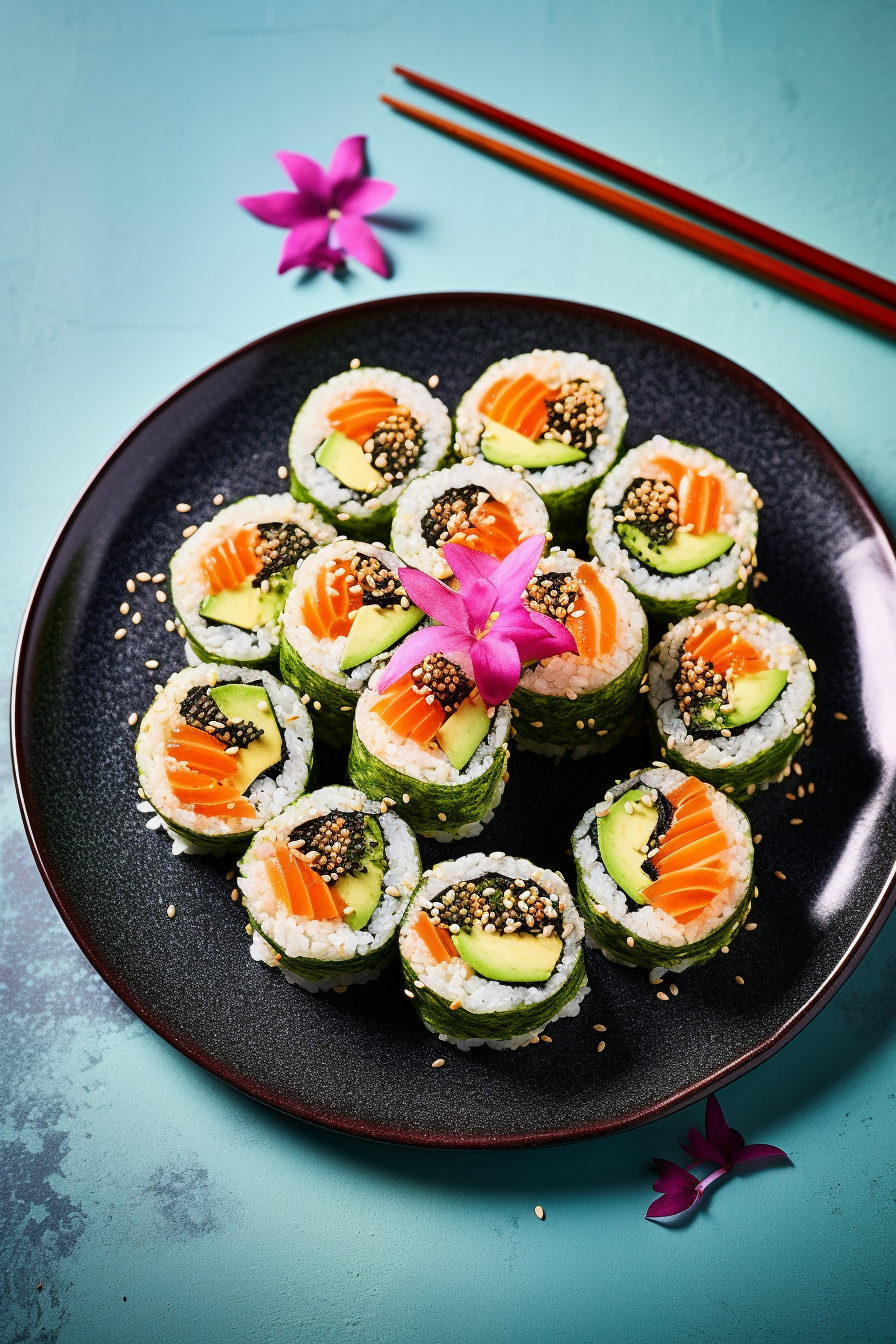 Low-Carb Sushi Rolls with Cauliflower Rice