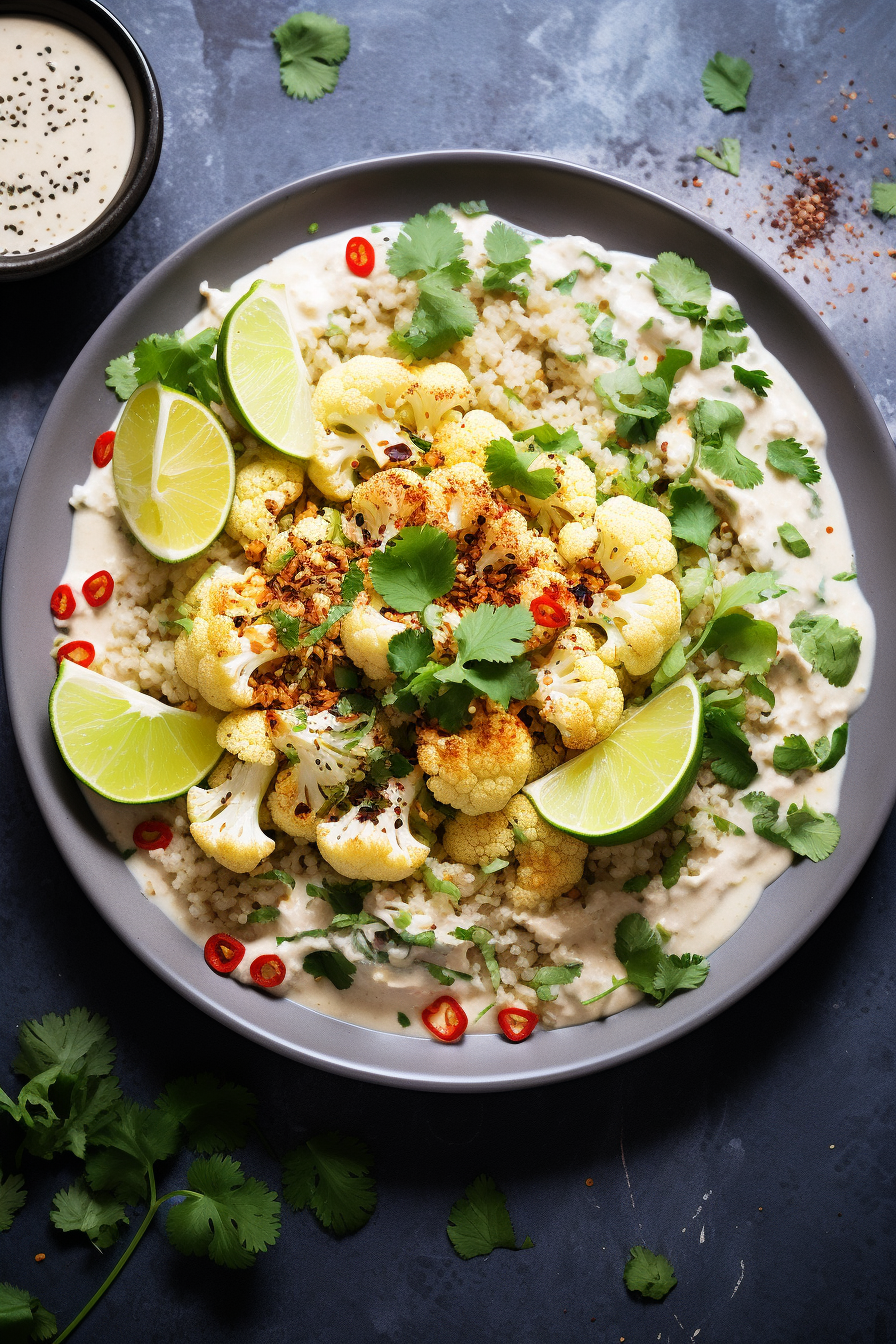 Low-Carb Thai Cauliflower Rice with Coconut and Lime