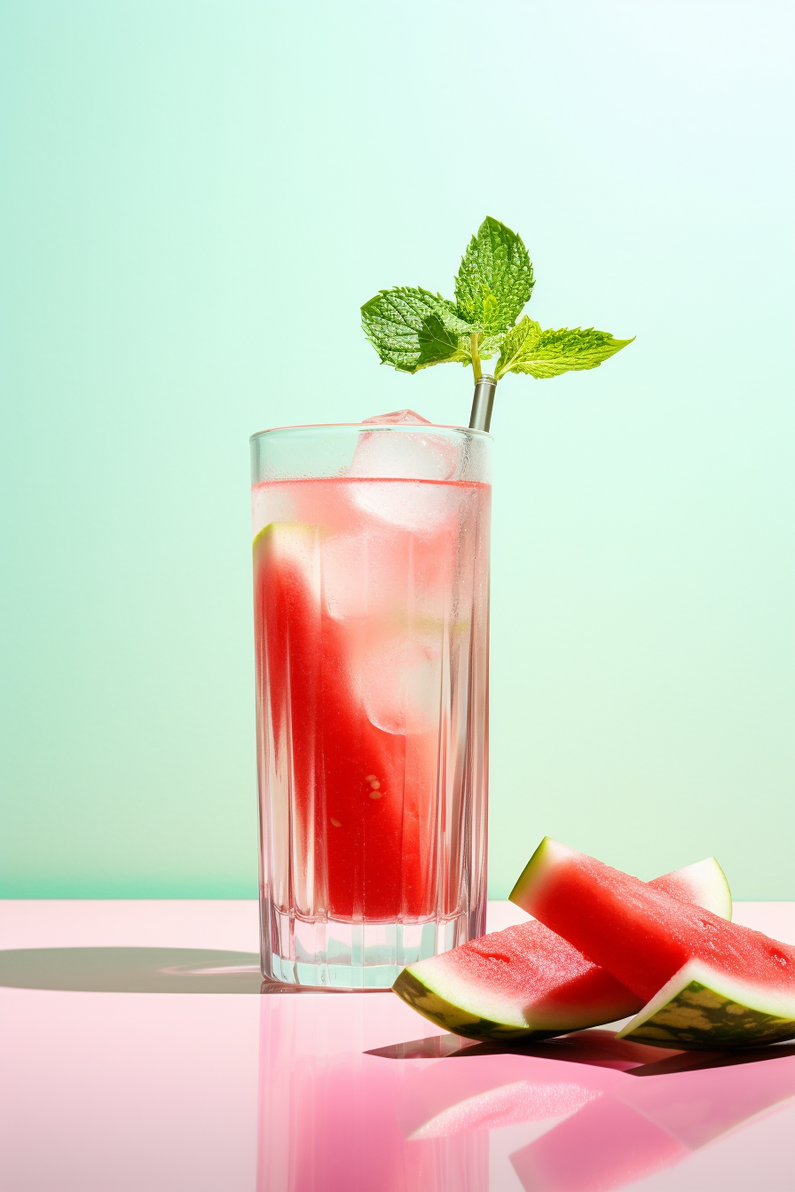 Ingredients for Low-Carb Watermelon, Lime, and Mint Summer Juice