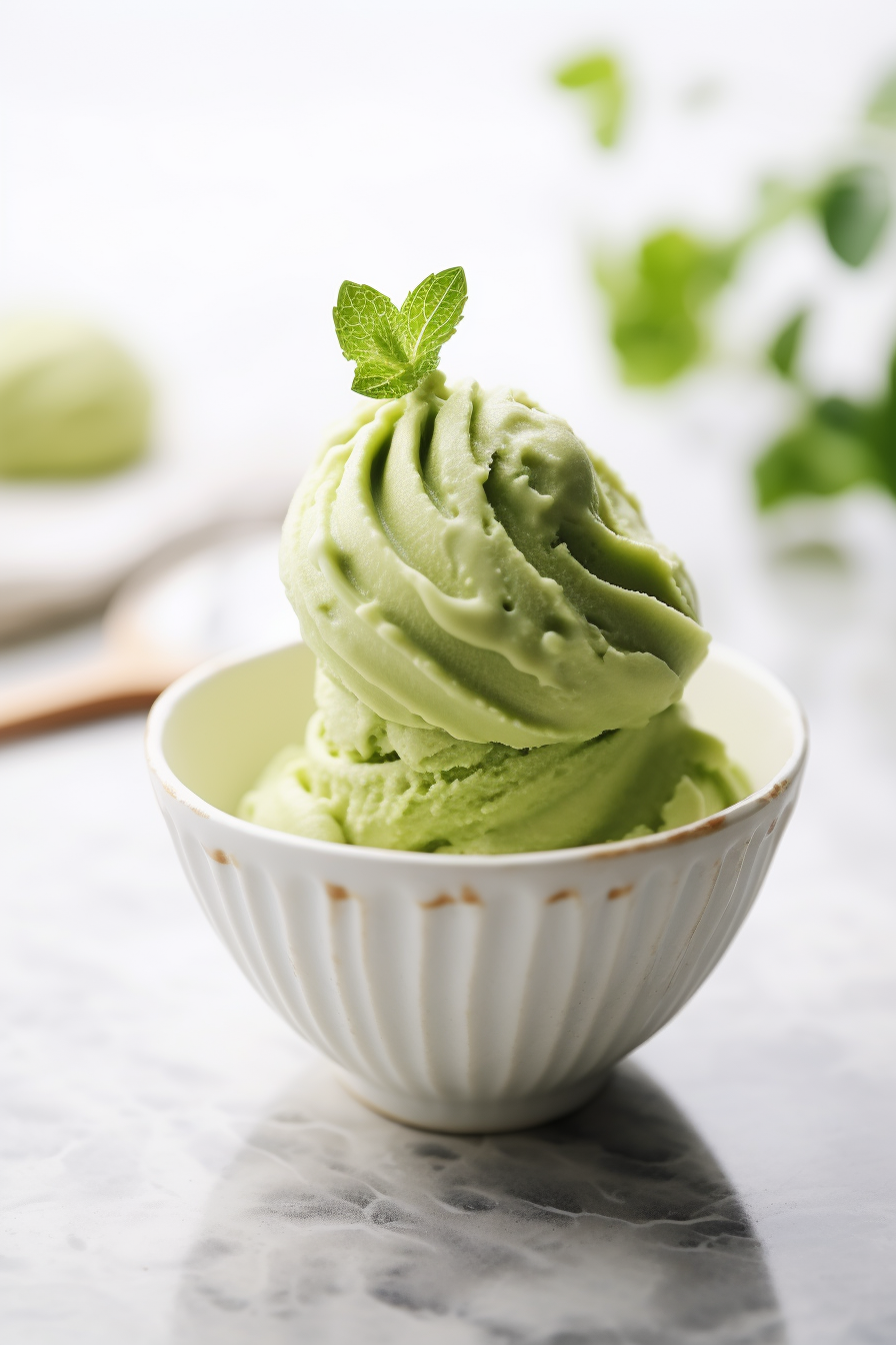Preparing Matcha Green Tea Keto Ice Cream